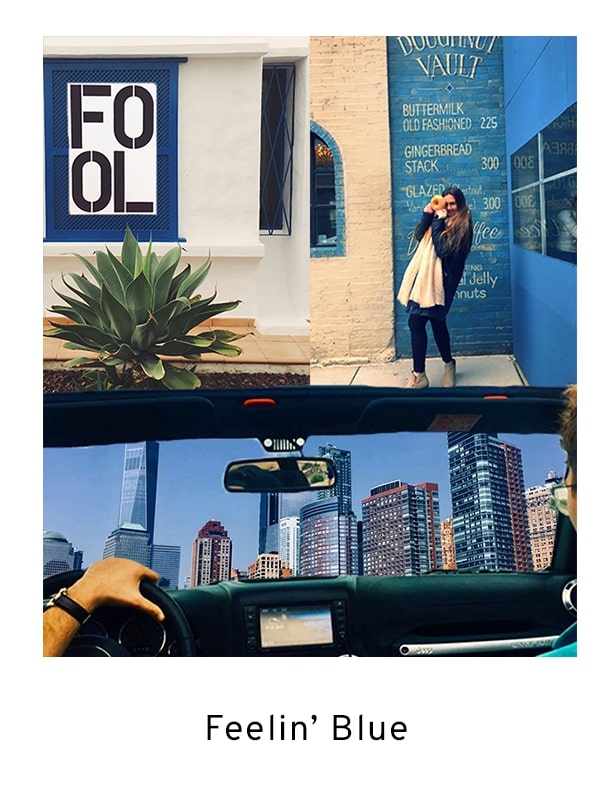 Feelin blue highlights feelings of being calm and relaxed.