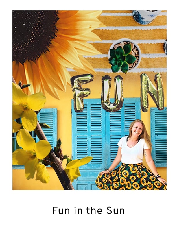 Fun in the sun highlights feelings of bliss and happiness.