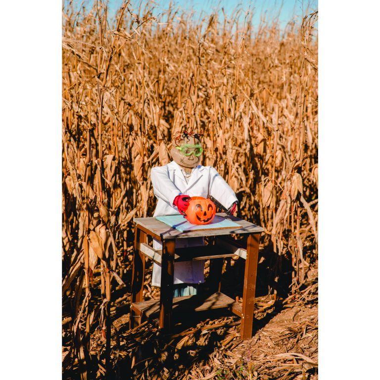 Characters of the “Choose Your Farm Adventure” are placed throughout the wagon trail to enhance the story ride.